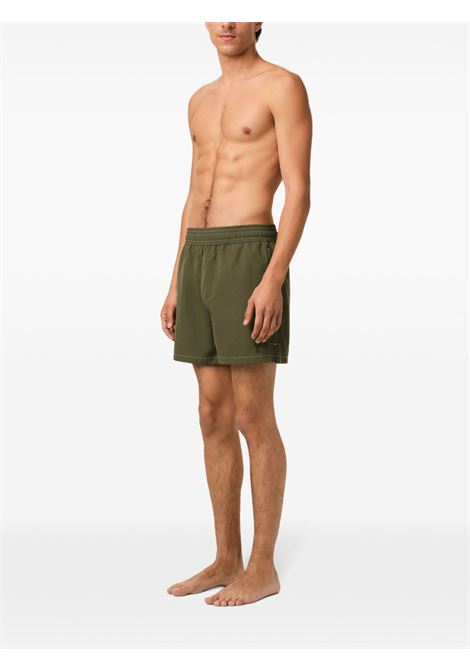 Green contrast-stitching swim shorts Ami paris - men AMI PARIS | HBW006PA0027376